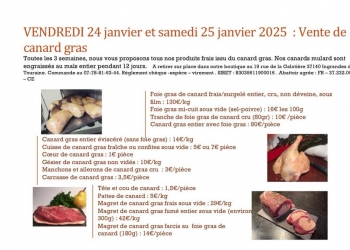 Vente canard gras 